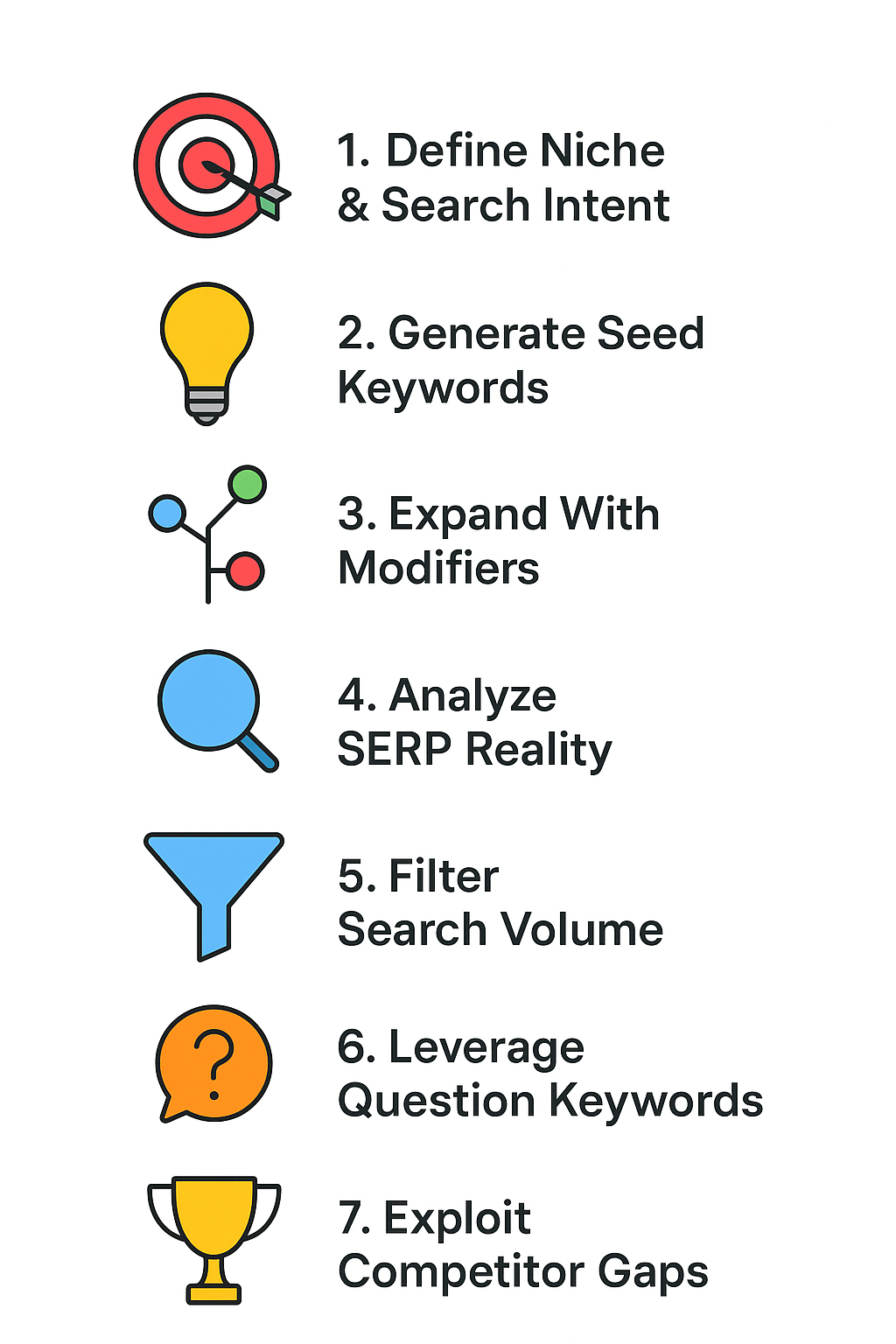 Keyword difficulty score breakdown showing five ranges with corresponding difficulty levels, time to rank, and backlinks needed
